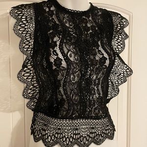 Sz.Sm Black lace too by Zara